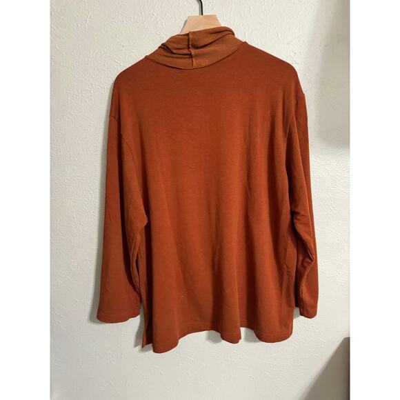 Bryn Walker Rust Lagenlook Trapeze Top Medium - Picture 2 of 4